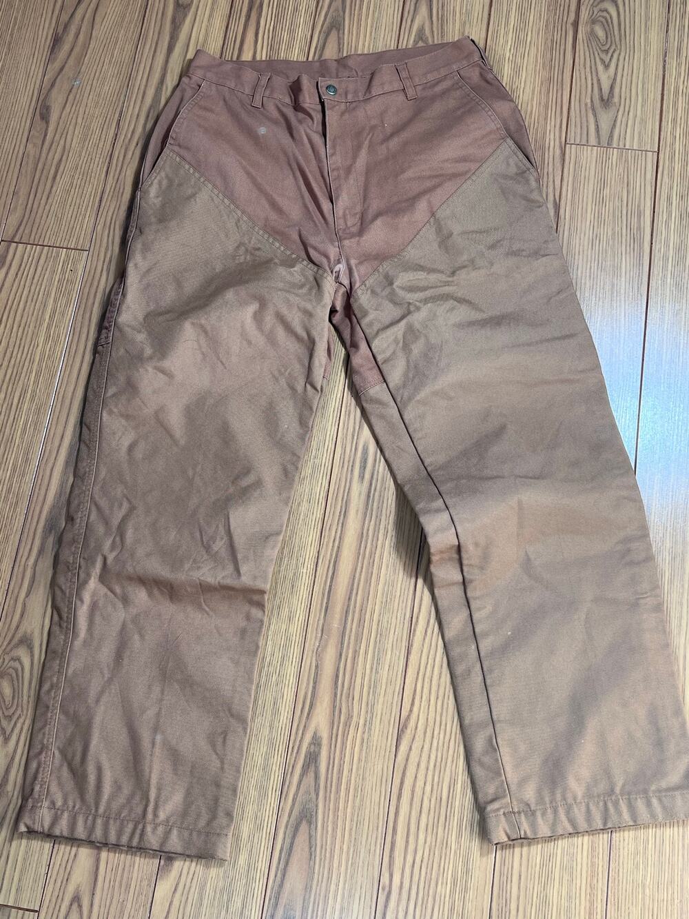 Vtg Woolrich 5518WT 34x30 Pant Outdoor Guide Collection Brown Canvas Double Knee